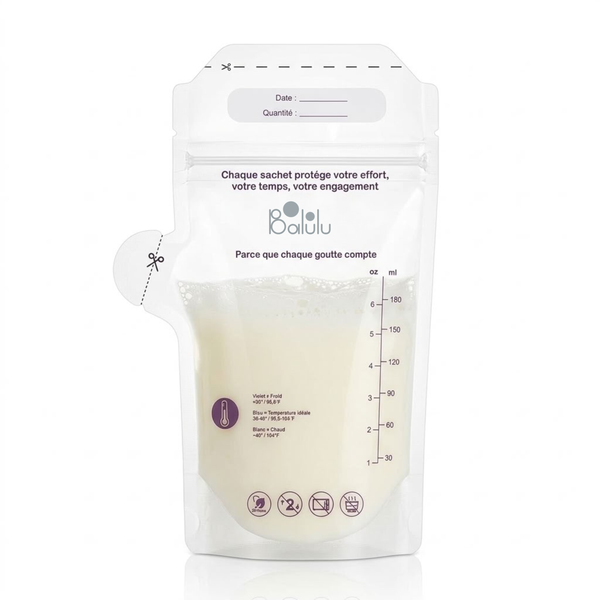 Sachets lait maternel avec indicateur de température
