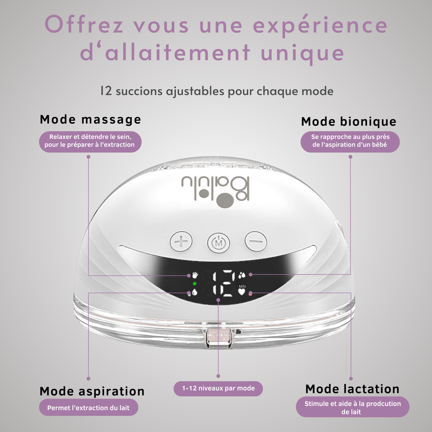 Tire-lait portable de qualité hospitalière FinConfort PRO