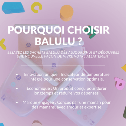 Sachets de conservation du lait maternel ConfortBag