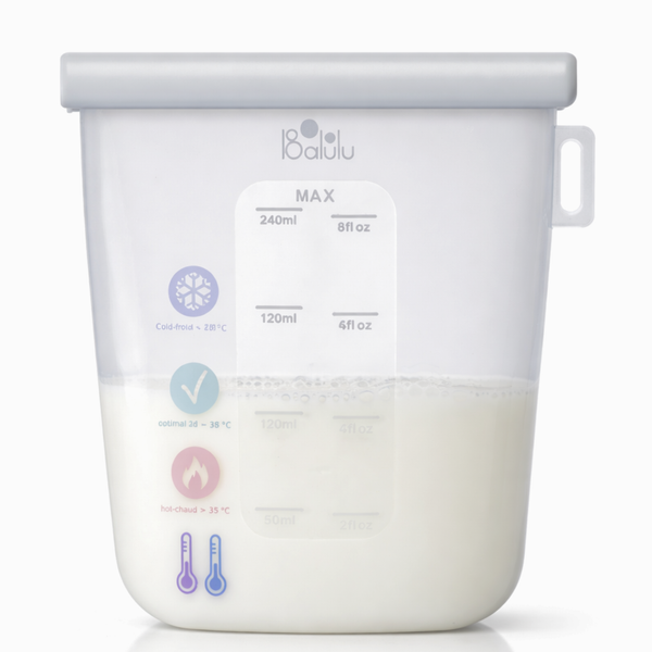 Sachet de conservation du lait maternel réutilisable en silicone ConfortBag