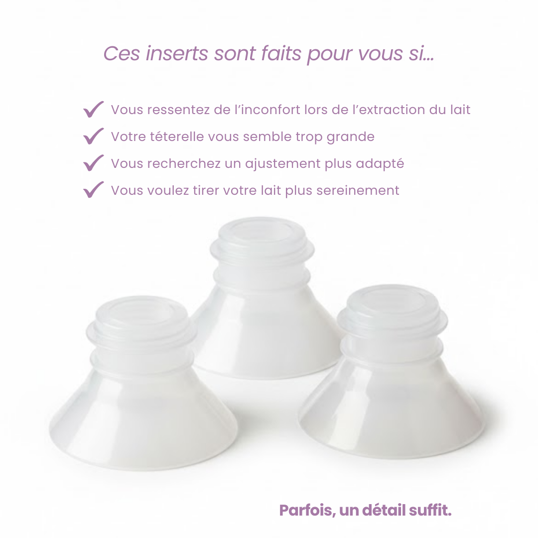 Pack Tirage & Conservation  2 inserts silicone + 50 sachets de lait maternel