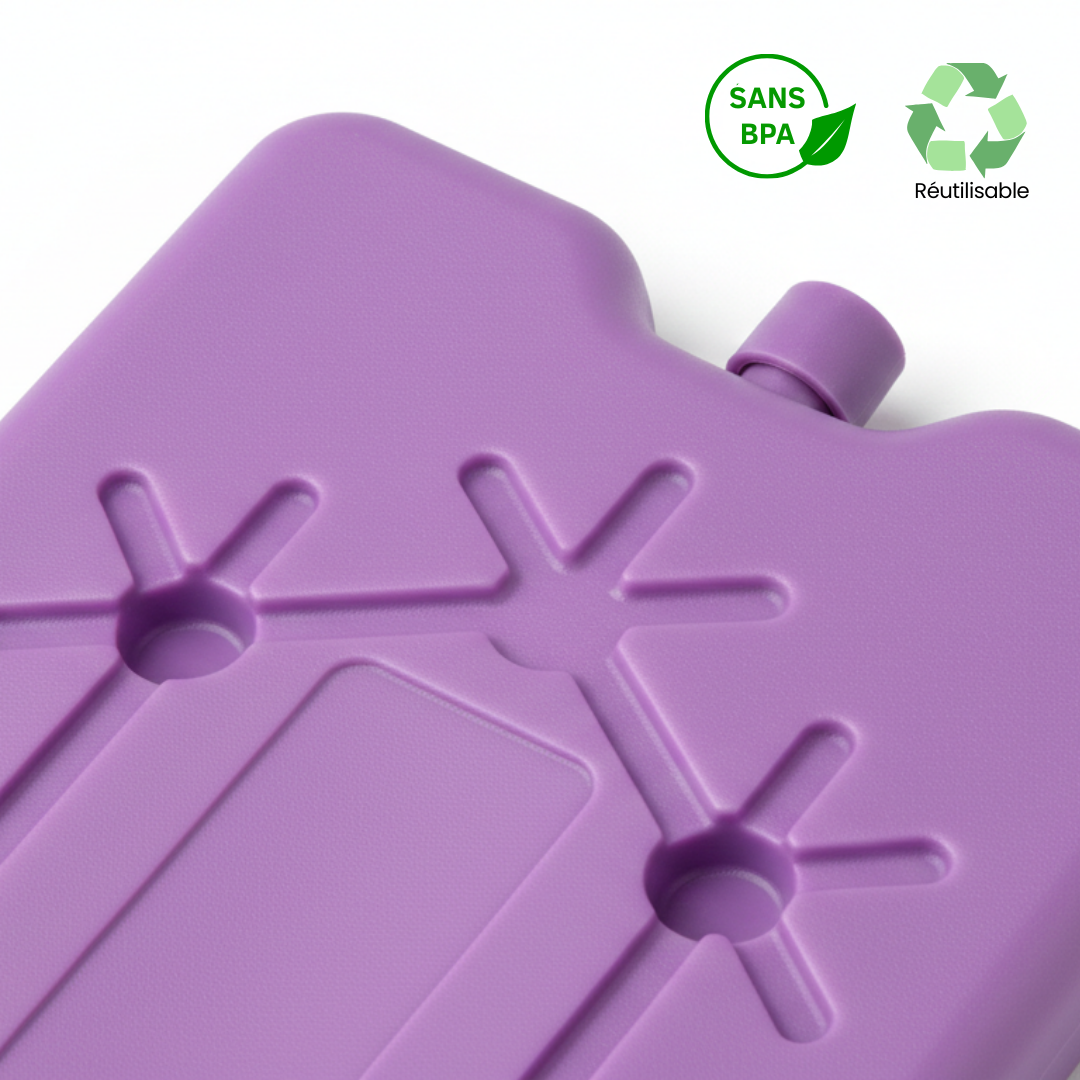 Pain de glace réutilisable pour lait maternel, Conservation froide en déplacement