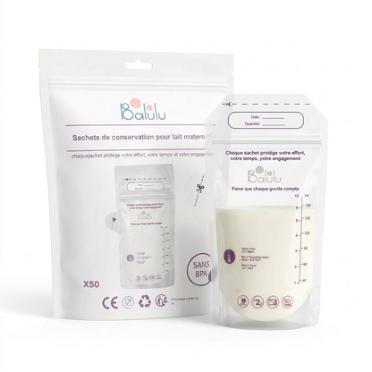 Sachets lait maternel avec indicateur de température