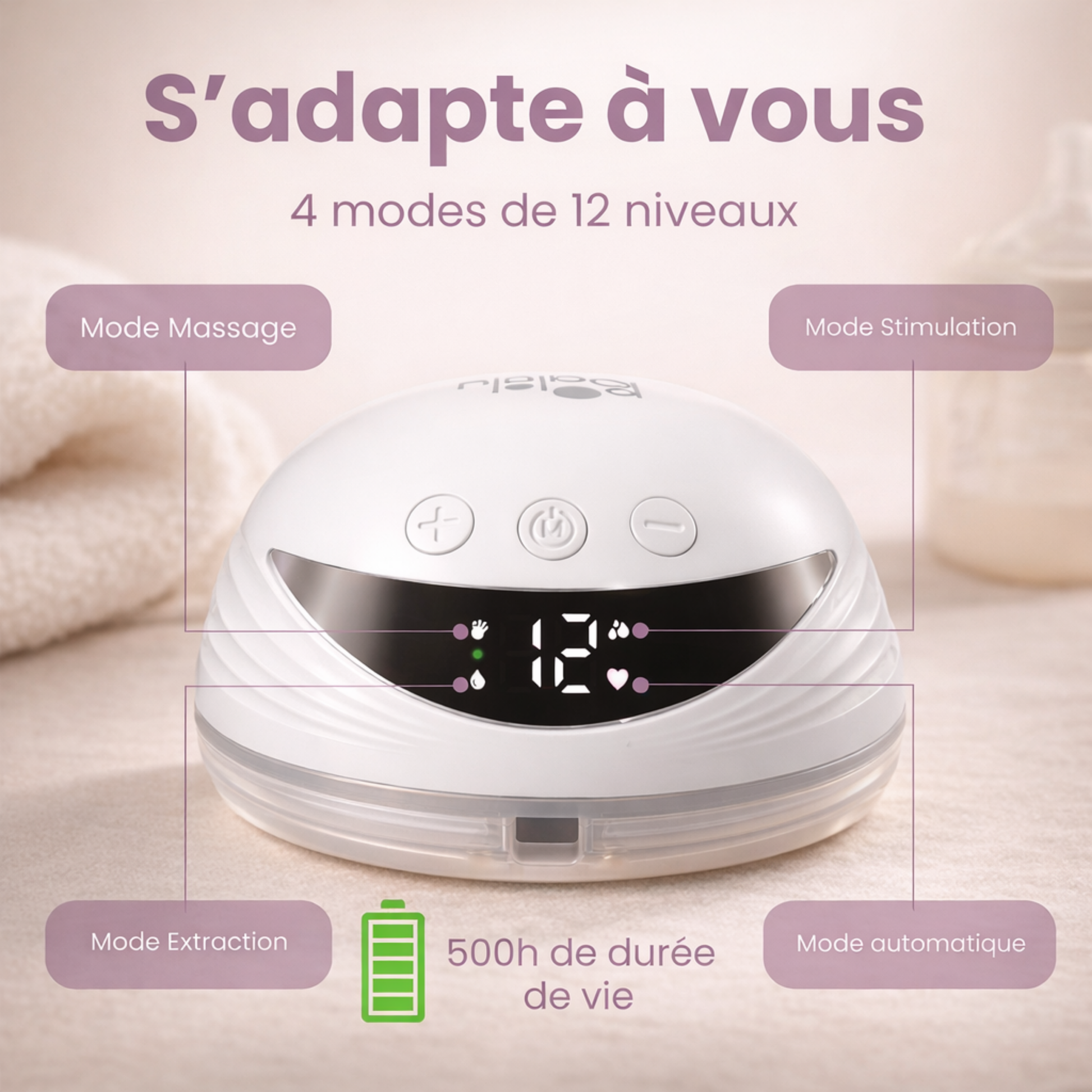 Tire-lait portable mains libres puissant FinConfort PRO Balulu