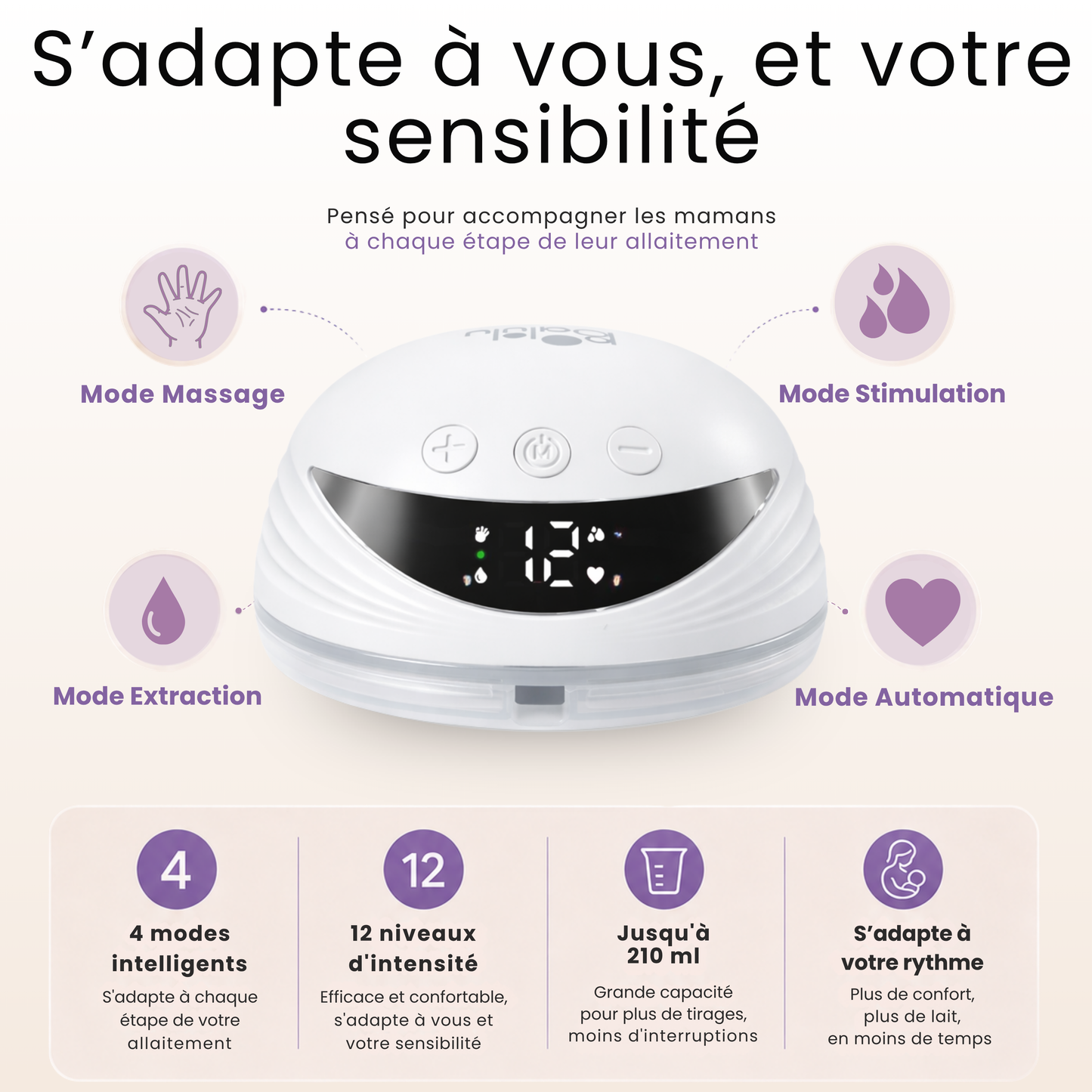 Tire-lait portable mains libres puissant FinConfort PRO Balulu