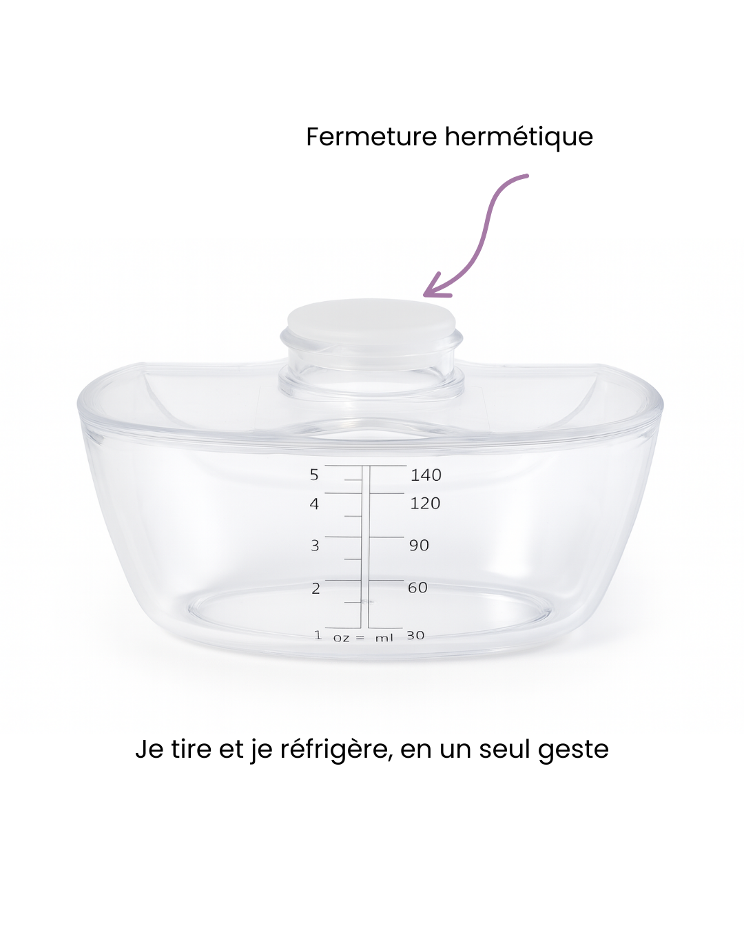 Kit Essentiel Tire-lait Portable avec Insert et Brosse de Nettoyage