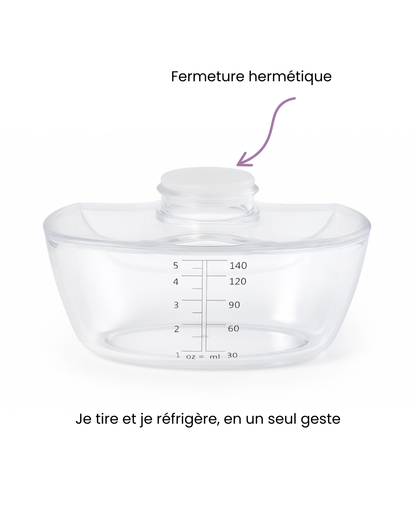 Kit Essentiel Tire-lait Portable avec Insert et Brosse de Nettoyage