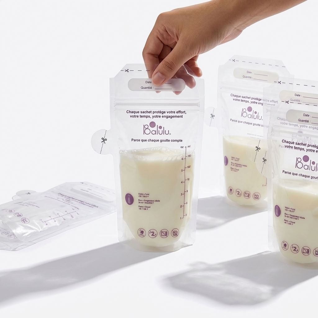 Pack Tirage & Conservation  2 inserts silicone + 50 sachets de lait maternel
