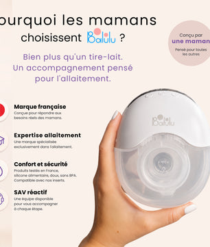 Extractor de leche portátil manos libres potente FinConfort PRO Balulu